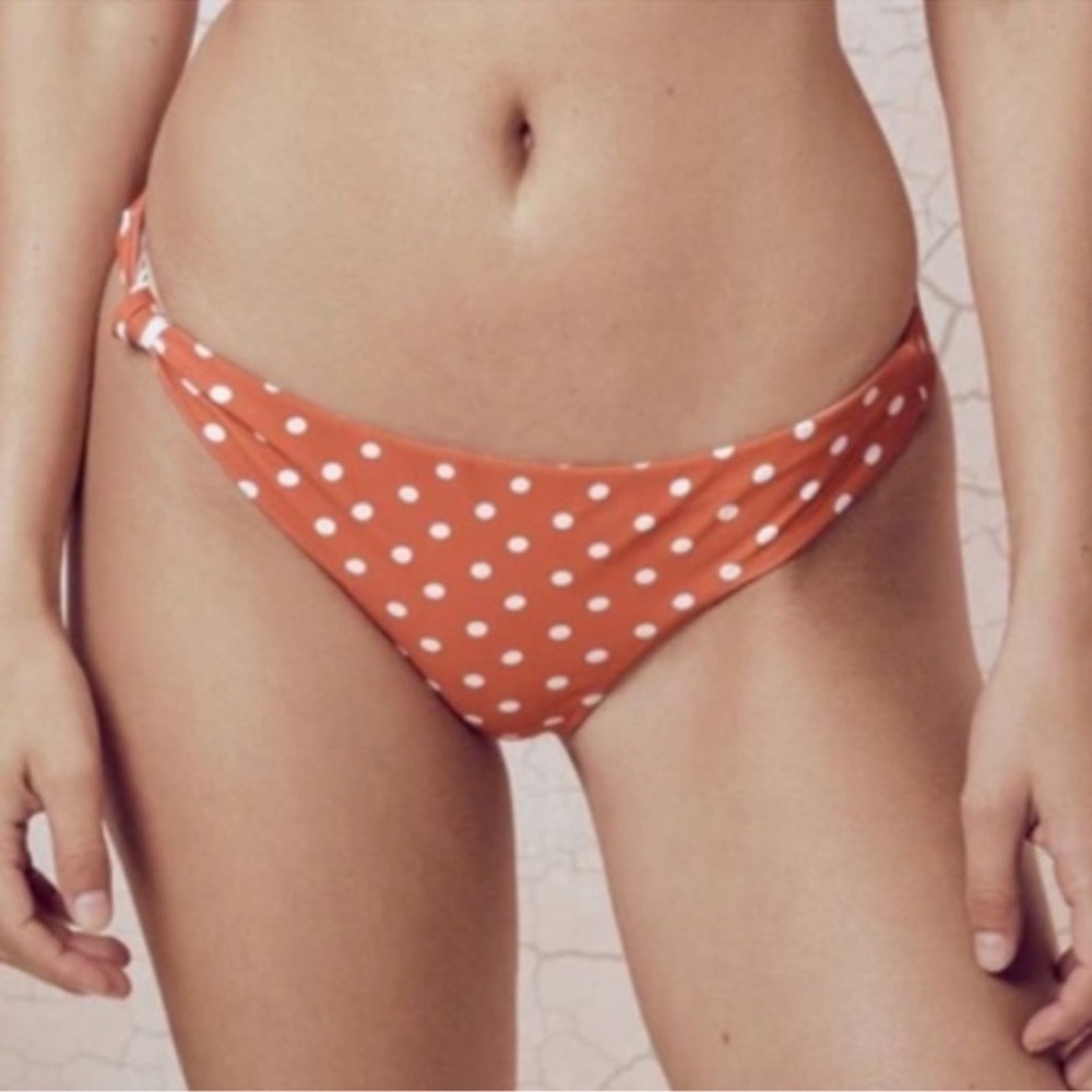 New! For Love And Lemons Tropicana Polka Knot Bikini Bottom 51750